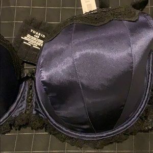 torrid Intimates & Sleepwear - NWT torrid Navy Satin Balconette Bra 44D torrid Intimates & Sleepwear - NWT torrid Navy Satin Balconette Bra 44D